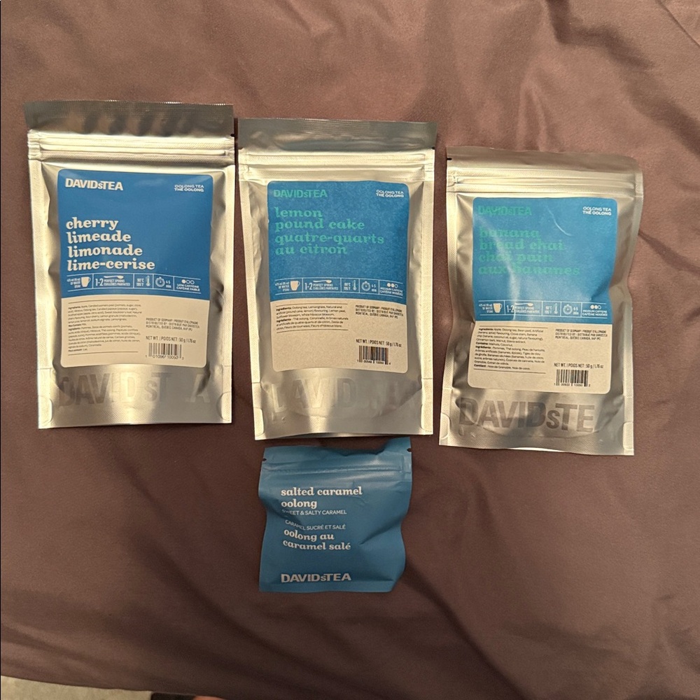 DavidsTea Cherry Lemonade, Lemon Poundcake, BananaBread Chai